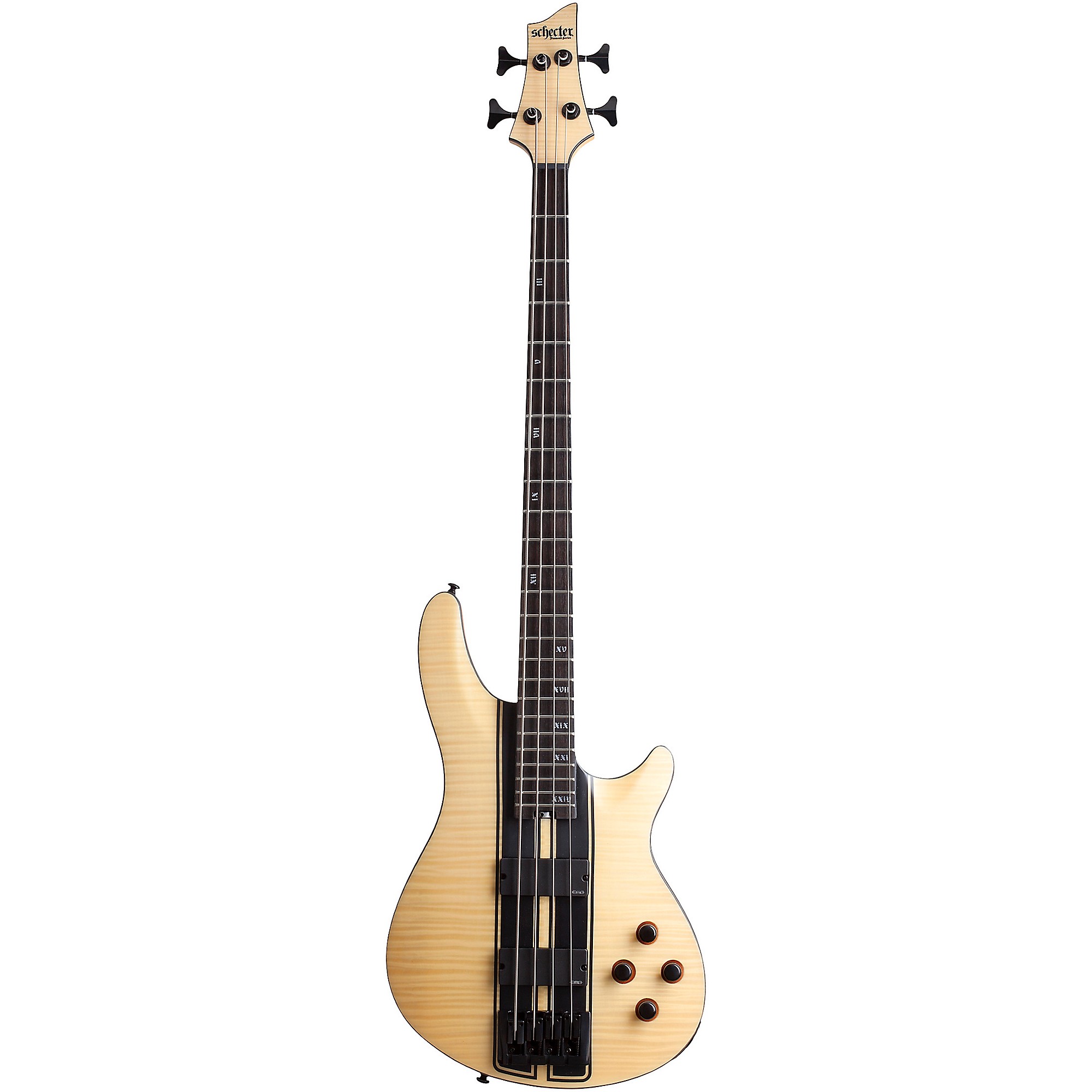 Amazon.com: Schecter C-4 Deluxe Bass Guitar - Satin Metallic