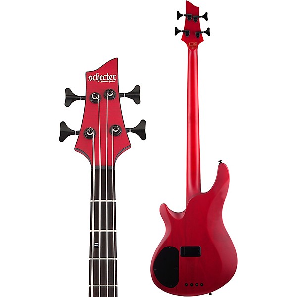 Schecter Guitar Research C-4 GT Electric Bass Guitar Satin Trans Red