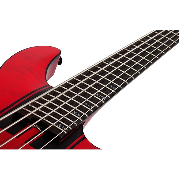 Schecter Guitar Research C-5 GT 5-String Electric Bass Guitar Satin Trans Red