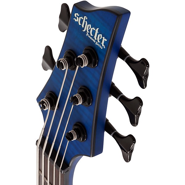 Schecter Guitar Research C-5 GT 5-String Electric Bass Guitar Satin Trans Blue
