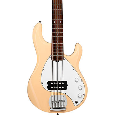 Sterling By Music Man Stingray Ray5 5-String Electric Bass Vintage Cream for sale