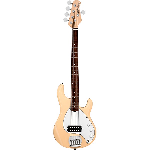 Sterling by Music Man StingRay Ray5 5-String Electric Bass Vintage Cream