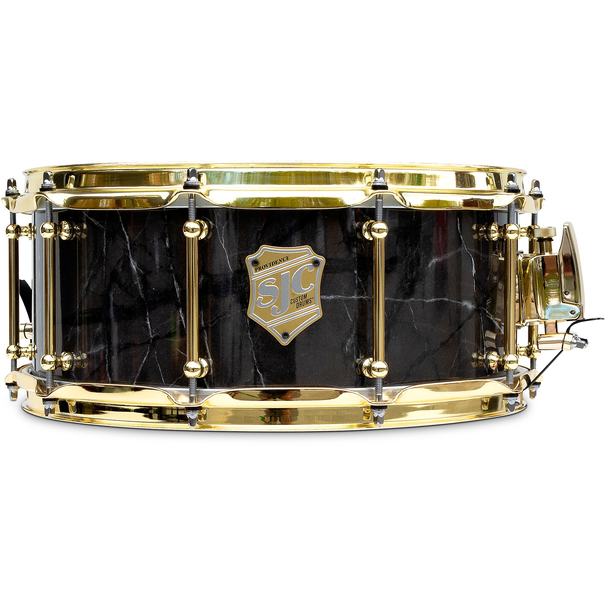 SJC Drums Providence Series Snare Drum with Brass Hardware 14 x 6 in.  Obsidian Black | Guitar Center