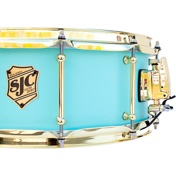 SJC Drums Tour Series Snare Drum with Brass Hardware 14 x 6 in. Surf Lacquer