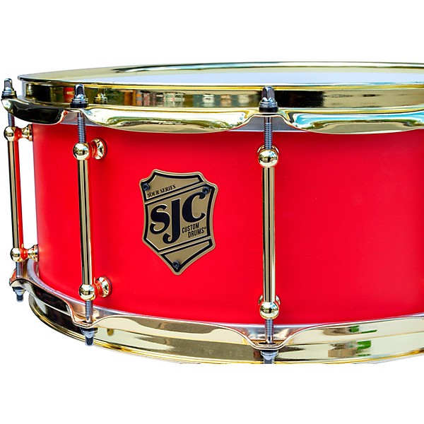 SJC Drums Tour Series Snare Drum with Brass Hardware 14 x 6 in. Ruby Lacquer