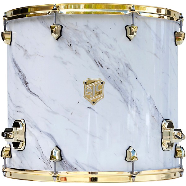 SJC Drums Providence Series Floor Tom Add On with Brass Hardware 16 x 18 in. Calcutta White