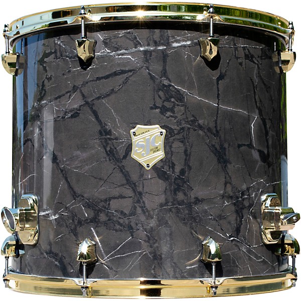 SJC Drums Providence Series Floor Tom Add On with Brass Hardware 16 x 18 in. Obsidian Black