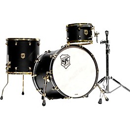 Open Box SJC Drums 3-Piece Tour Series Shell Pack with Brass Hardware Level 1 Onyx Lacquer