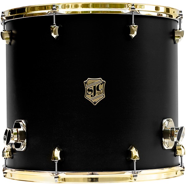 Open Box SJC Drums 3-Piece Tour Series Shell Pack with Brass Hardware Level 1 Onyx Lacquer