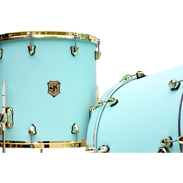 Open Box SJC Drums 3-Piece Tour Series Shell Pack with Brass Hardware Level 1 Surf Lacquer