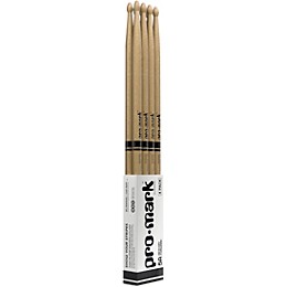 Promark Classic Forward Hickory Oval Wood Tip Drum Sticks 4-Pack 5A Wood