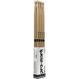 Promark Classic Forward Hickory Oval Wood Tip Dru... Promark Classic Forward Hickory Oval Wood Tip Drum Sticks 4-Pack 5B Wood