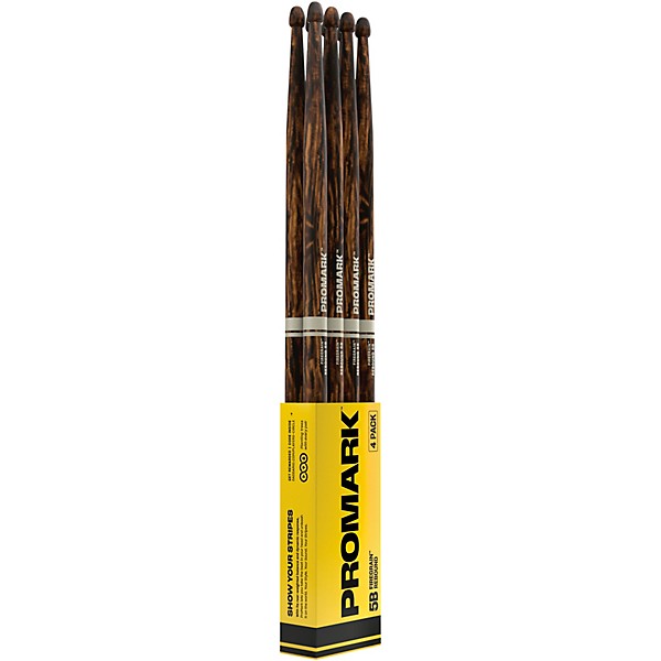 Promark FireGrain Rebound Acorn Tip Drum Sticks 4-Pack 5B Wood