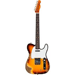 Fender Custom Shop Limited Edition 59 Telecaster Custom Super Heavy Relic Rosewood Fingerboard Electric Guitar Faded Aged Chocolate 3-Color Sunburst