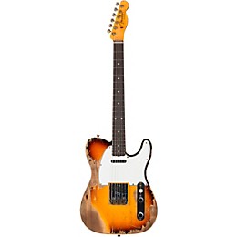 Fender Custom Shop Limited Edition 59 Telecaster Custom Super Heavy Relic Rosewood Fingerboard Electric Guitar Faded Aged Chocolate 3-Color Sunburst