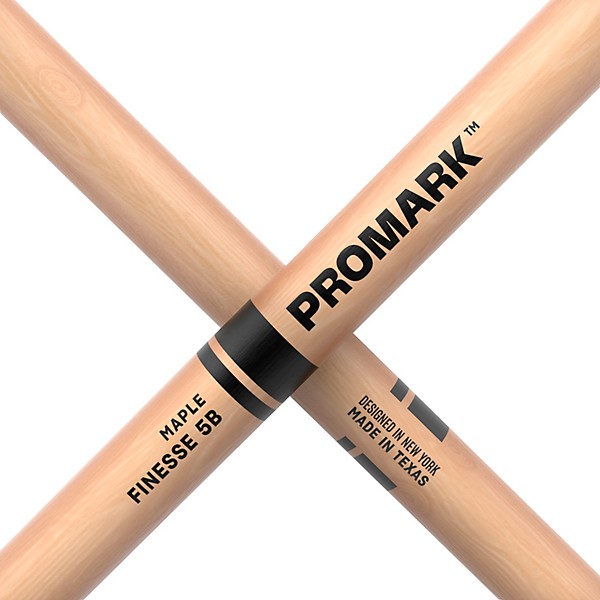 Promark Finesse Maple Round Tip Drum Stick 5B Wood