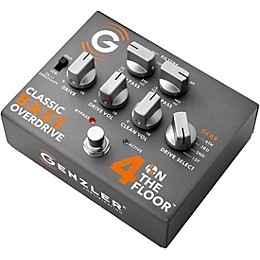 Genzler Amplification 4 On The Floor Classic Bass Overdrive Effects Pedal Platinum Silver