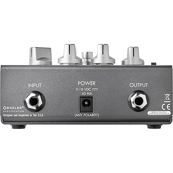 Genzler Amplification 4 On The Floor Classic Bass Overdrive Effects Pedal Platinum Silver