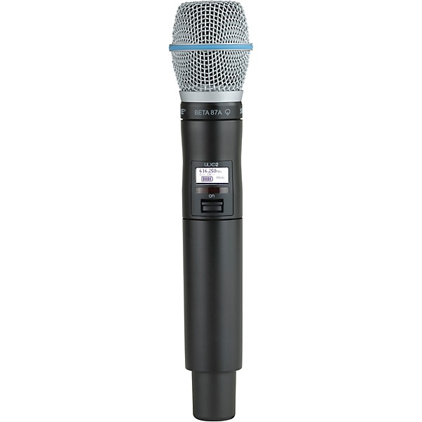 Shure ULXD2/B87A Wireless Handheld Microphone Transmitter With Interchangeable BETA 87A Microphone Cartridge Band G57