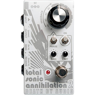 Death By Audio Total Sonic Annihilation 2 Forced Feedback Loop Noise Effects Pedal White for sale