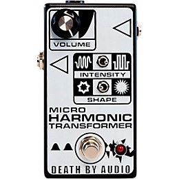 Death By Audio Micro Harmonic Transformer Fuzz Effects Pedal Black and White