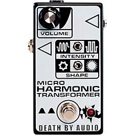 Death By Audio Micro Harmonic Transformer Fuzz Effects Pedal Black and White