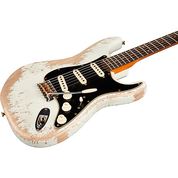 Fender Custom Shop Limited-Edition Poblano Stratocaster Super Heavy Relic Electric Guitar Aged Olympic White