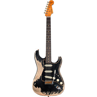 Fender Custom Shop Limited-Edition Poblano Stratocaster Super Heavy Relic Electric Guitar Aged Black for sale