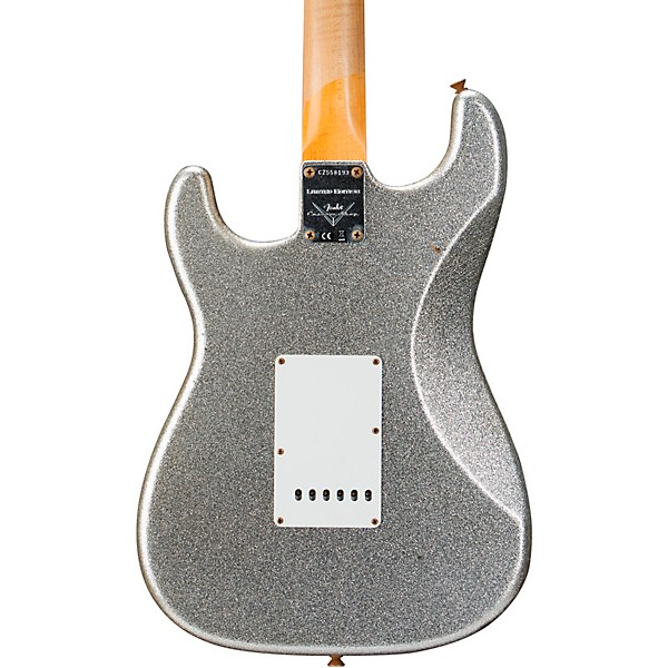 Fender Custom Shop Limited-Edition '65 Stratocaster Journeyman Relic Electric Guitar Aged Silver Sparkle