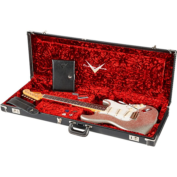 Fender Custom Shop Limited-Edition '65 Stratocaster Journeyman Relic Electric Guitar Aged Silver Sparkle