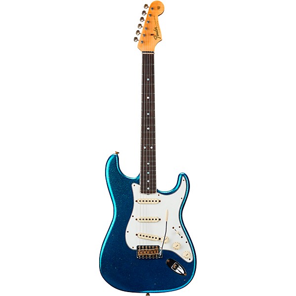 Fender Custom Shop Limited Edition 65 Stratocaster Journeyman Relic Electric Guitar Aged Blue Sparkle