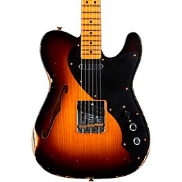 Fender Custom Shop Limited-Edition Blackguard Telecaster Thinline Relic Electric Guitar Wide Fade 2-Color Sunburst