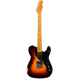 Fender Custom Shop Limited-Edition Blackguard Telecaster Thinline Relic Electric Guitar Wide Fade 2-Color Sunburst