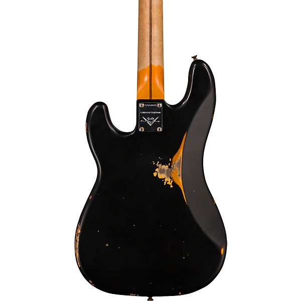 Fender Custom Shop Limited-Edition '58 Precision Bass Relic Aged Black over Chocolate 3-Color Sunburst