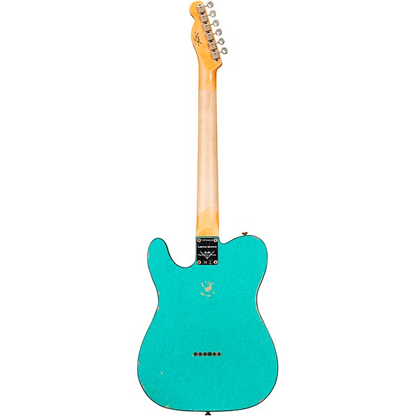 Fender Custom Shop Limited-Edition '60s Custom Telecaster Thinline Relic Maple Fingerboard Electric Guitar Aged Sea Foam G...