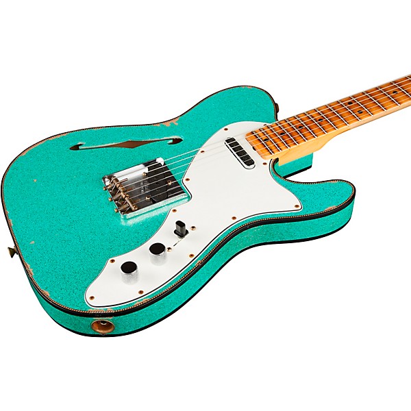 Fender Custom Shop Limited-Edition '60s Custom Telecaster Thinline Relic Maple Fingerboard Electric Guitar Aged Sea Foam G...