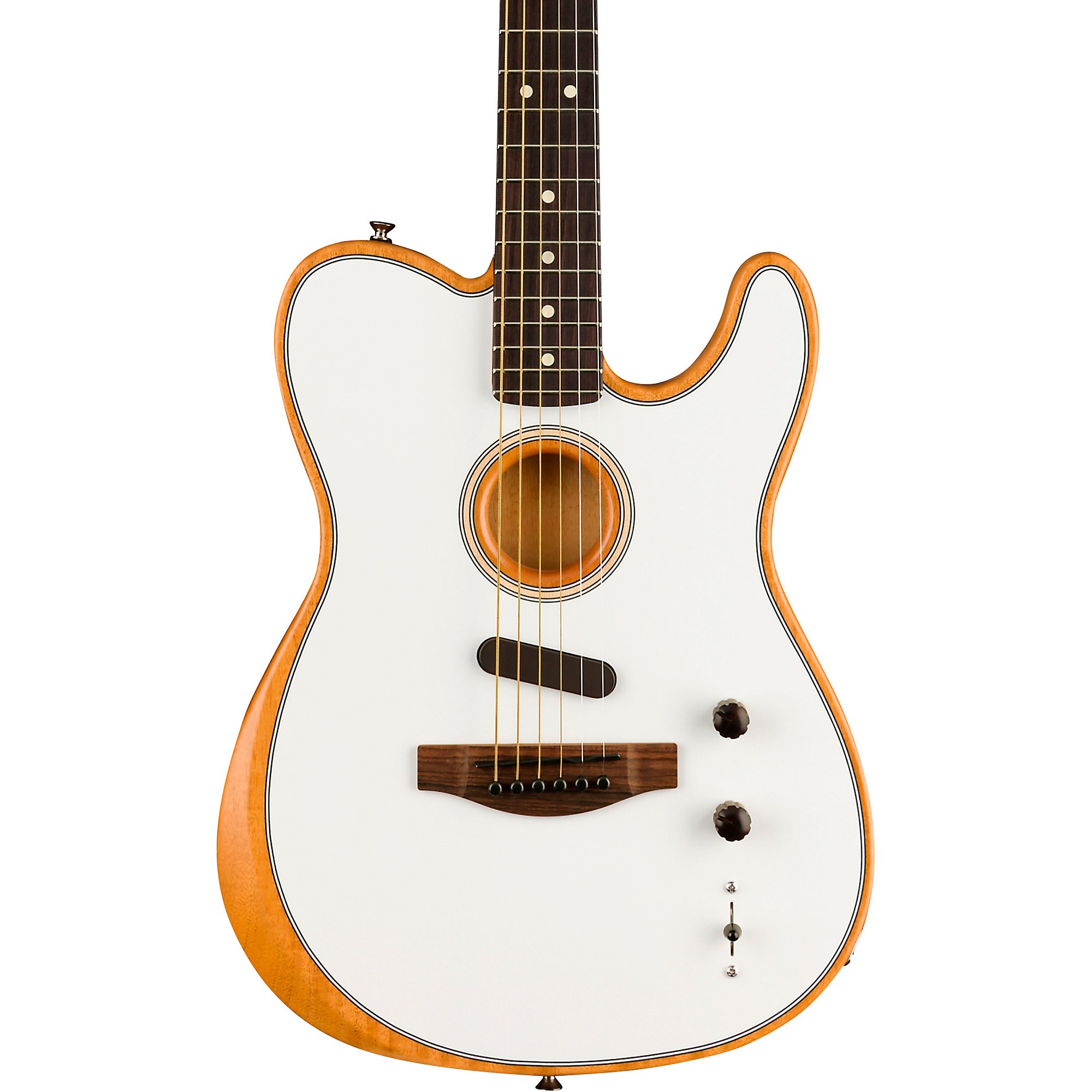 Fender Acoustasonic Player Telecaster Acoustic-Electric Guitar Atomic White  | Guitar Center