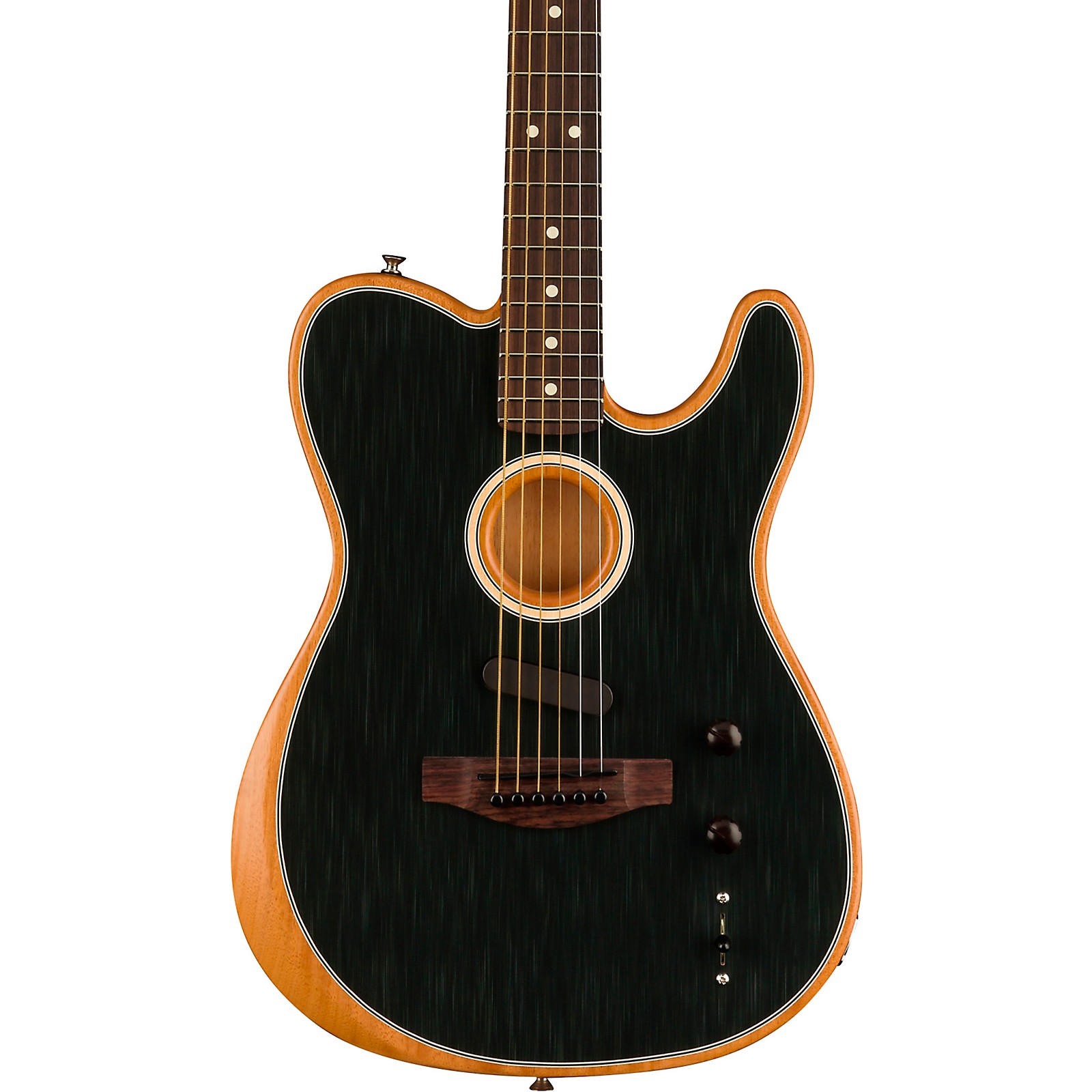 Fender Acoustasonic Player Telecaster Acoustic-Electric Guitar Brushed Black  | Guitar Center