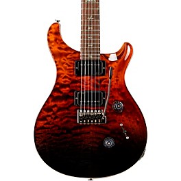 PRS Wood Library Custom 24 Electric Guitar Fire Red Gray Black Fade