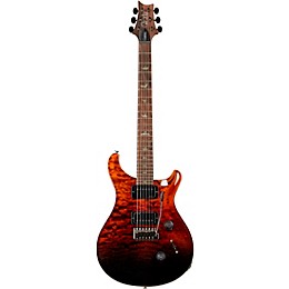 PRS Wood Library Custom 24 Electric Guitar Fire Red Gray Black Fade