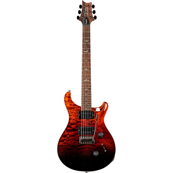 PRS Wood Library Custom 24 Electric Guitar Fire Red Gray Black Fade