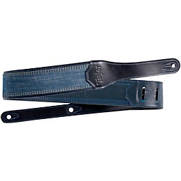Taylor Guitar Strap Navy Leather Edge - Blue Denim 2.5 in.