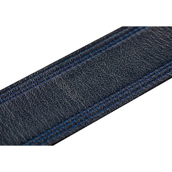 Taylor Guitar Strap Navy Leather Edge - Blue Denim 2.5 in.