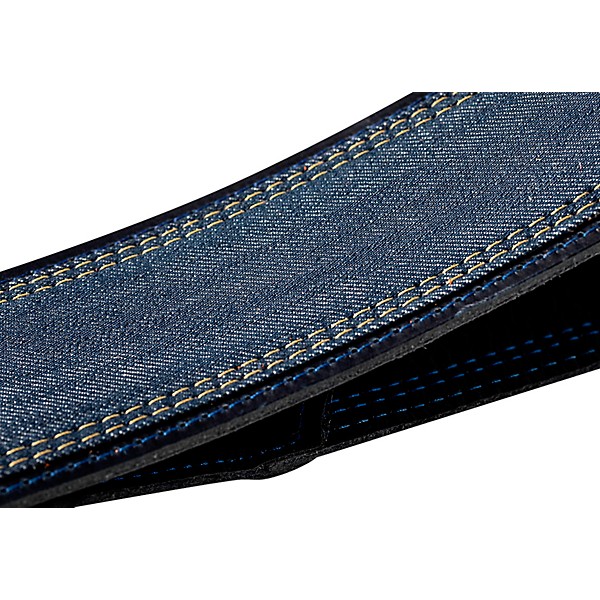 Taylor Guitar Strap Navy Leather Edge - Blue Denim 2.5 in.