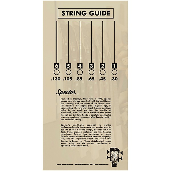 Spector 6-String Set - Nickel Round Wound - 30-130