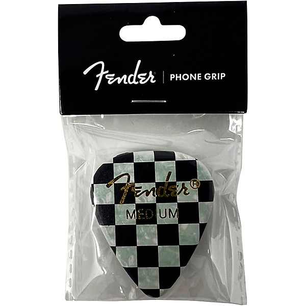 Fender Guitar Pick Shaped Phone Grip Checkered