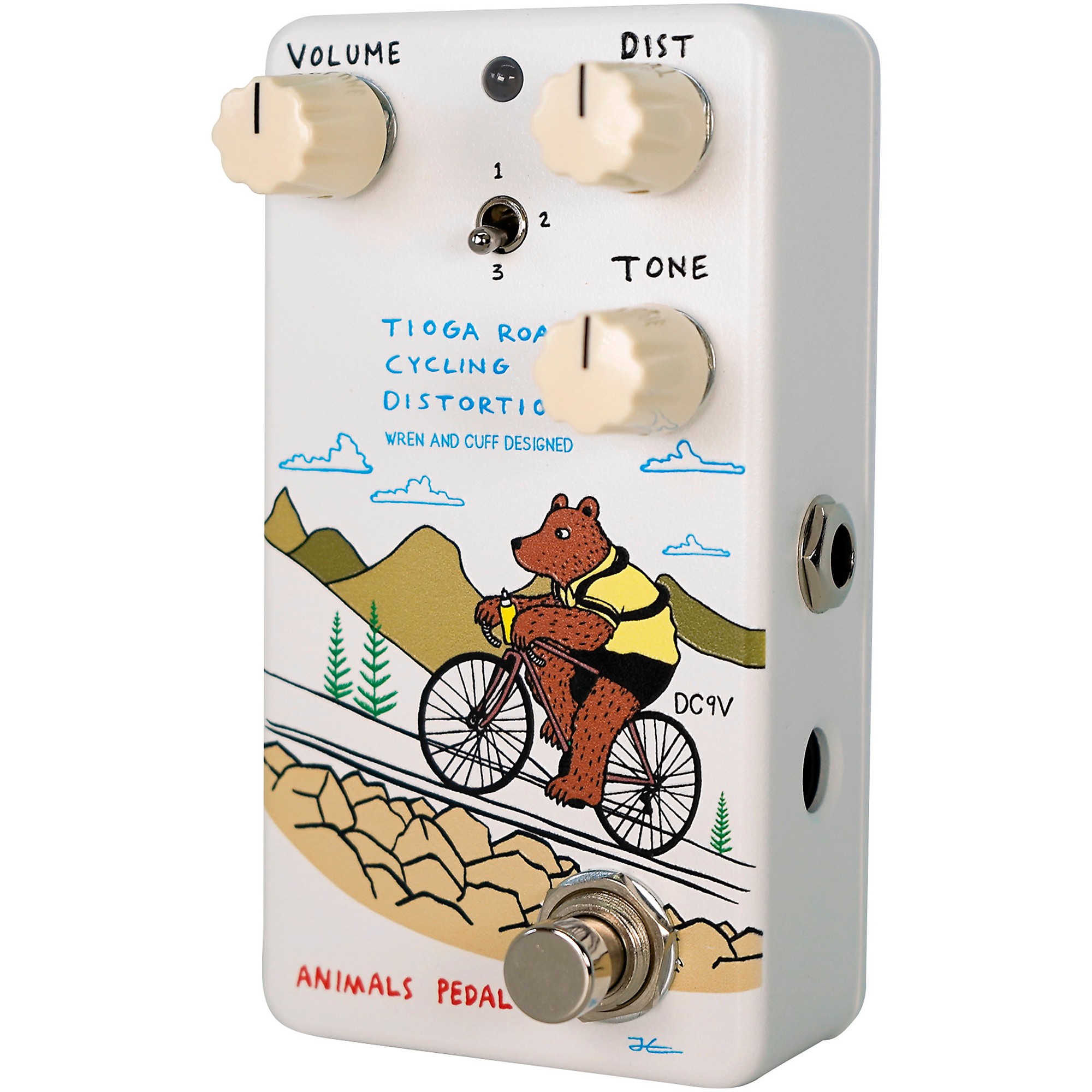 Animals Pedal Tioga Road Cycling Distortion V2 Effects Pedal White
