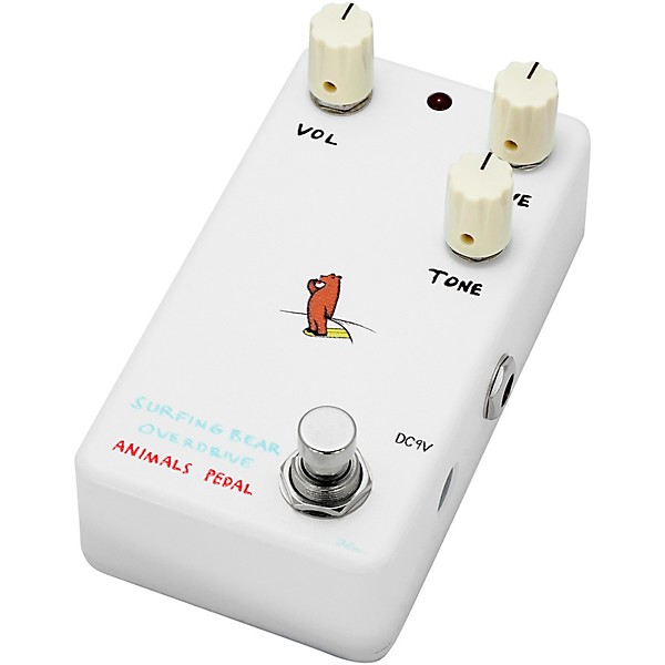 Animals Pedal Surfing Bear Overdrive V2 Effects Pedal White