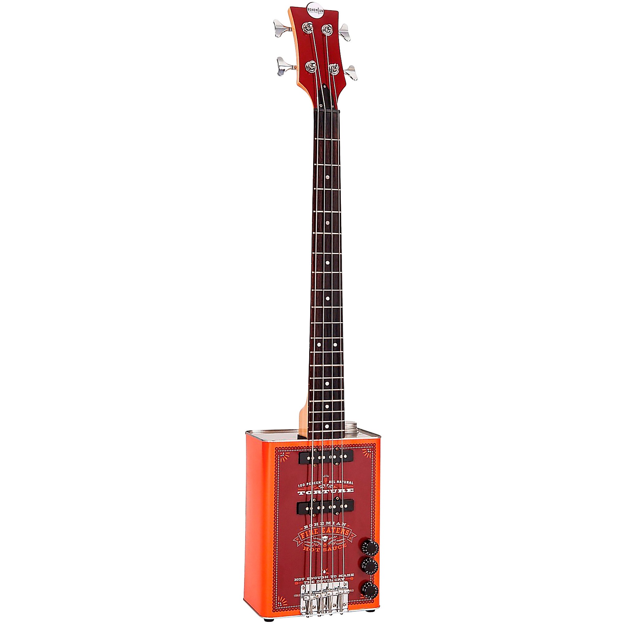 Bohemian Guitars Oil Can Fire Eaters Hot Sauce Electric Bass