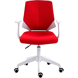 Techni Mobili Height-Adjustable Mid-Back Office Chair Red